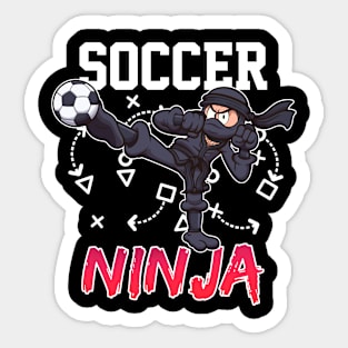 Cool Cartoon Ninja Football Player Sticker